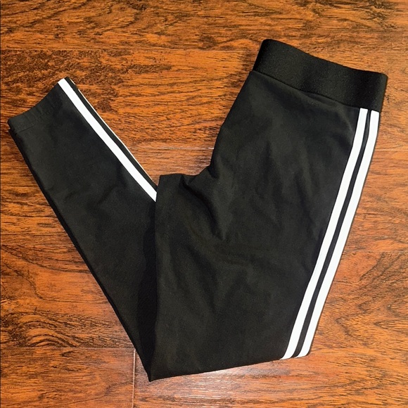 adidas Pants - EUC Adidas Black and Pink Leggings (L)